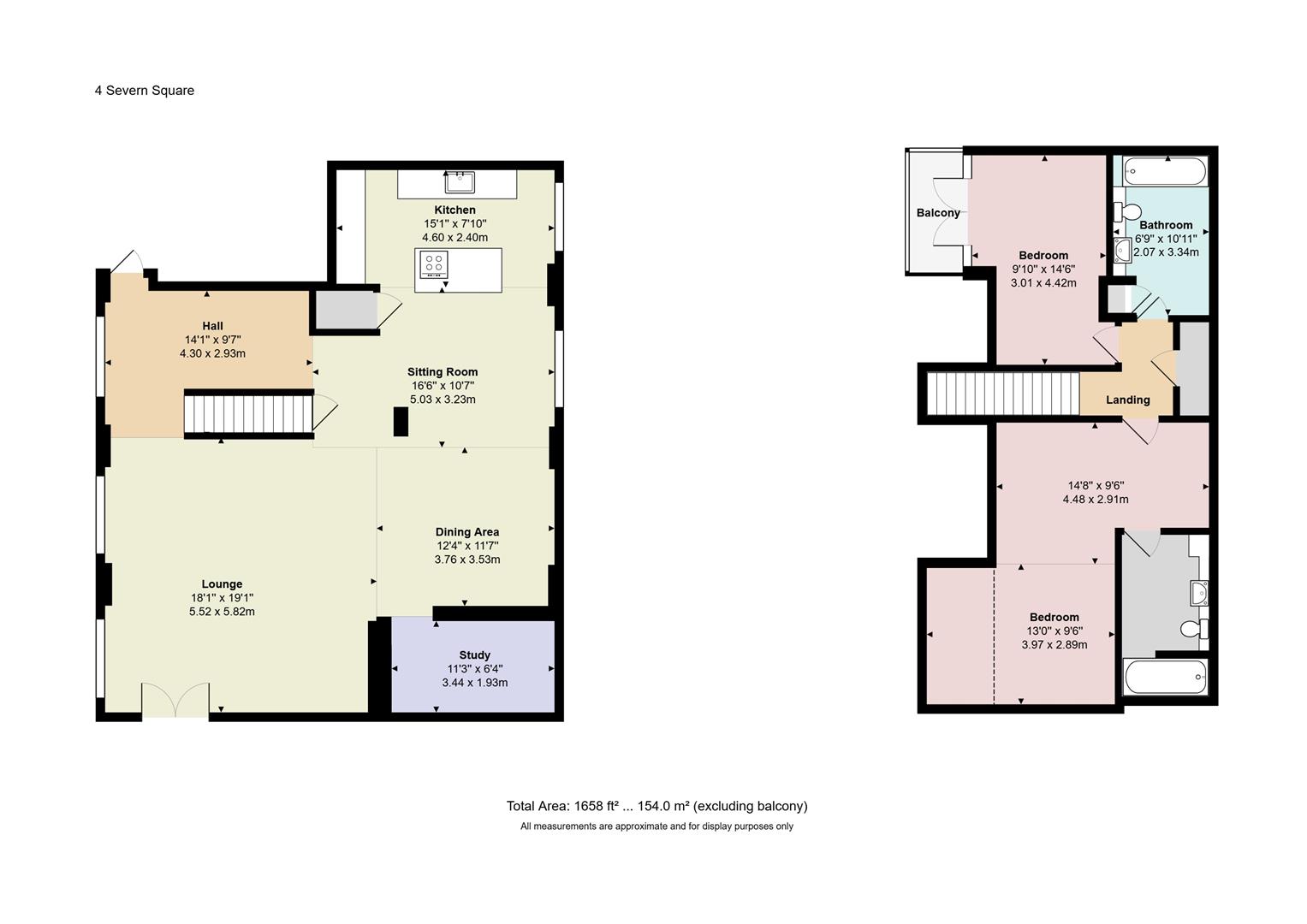 Floorplan for Severn Square, Pontcanna, Cardiff